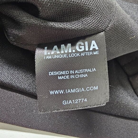 I.AM.GIA Women's Asymmetric Crop Top One Shoulder Strap Side Zip Black XS - Picture 7 of 11